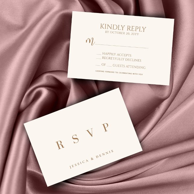 Modern minimal Elegant, typografi Bröllop OSA Kort (Skapare uppladdad)