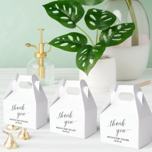 Modern minimal, enkel Gable Favor Box Presentaskar
