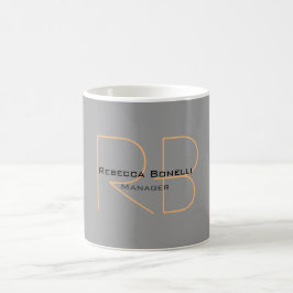 Modern minimal enkel monogramhanterare kaffemugg