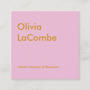 Modern minimal enkel och enkel rosa av elegant och fyrkantigt visitkort