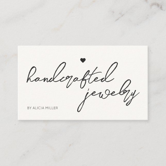 Modern minimal, enkel QR-kod för hjärta Visitkort (Framsida)