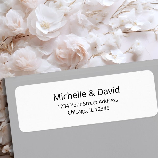 Modern minimal enkel typografi returadress etikett (Skapare uppladdad)