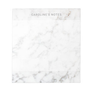 Modern Minimal Fals Mermor Textur Look Med Text Anteckningsblock