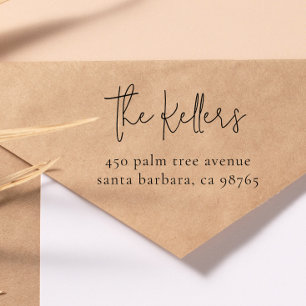 Modern Minimal Familj Namn & Home Adress Självfärgande Stämpel