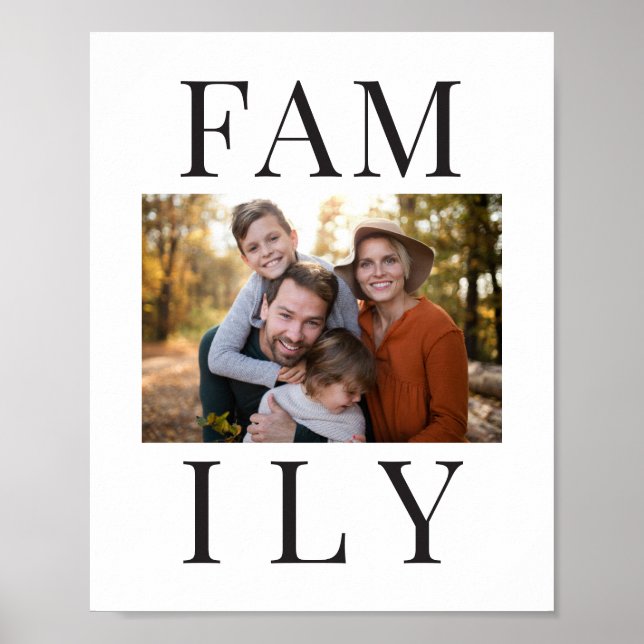 Modern minimal familjetypgrafi poster (Framsidan)