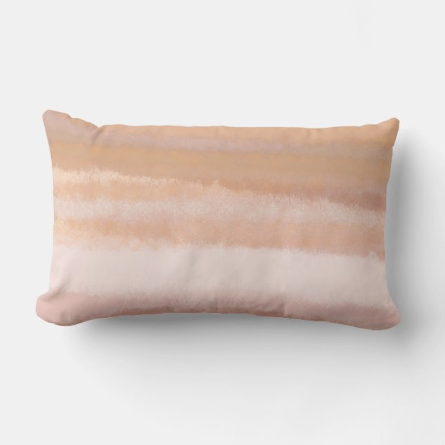 Modern Minimal färgfull vattenfärg Pastel Linjer Lumbarkudde (Framsida)