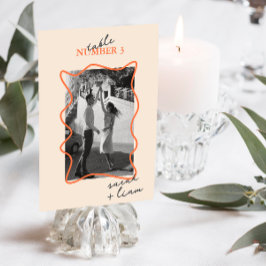 Modern Minimal Färgrik Beige | Bordskort