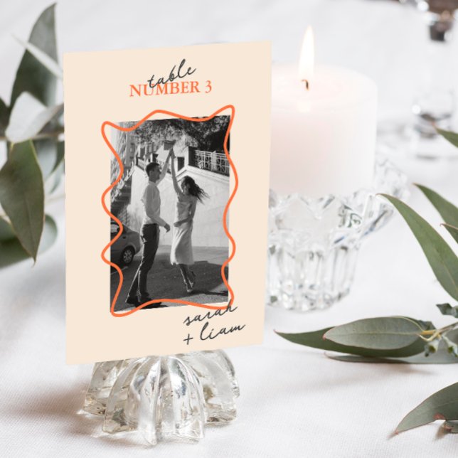 Modern Minimal Färgrik Beige | Bordskort (Skapare uppladdad)