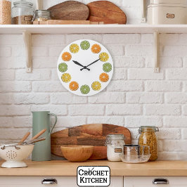 Modern minimal färsk citrusskiva från färska grödo stor klocka