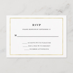 Modern minimal Faux Guld Gräns OSA Kort
