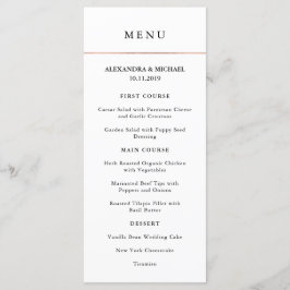 Modern minimal | Faux Ro Guld Gräns Menu Meny