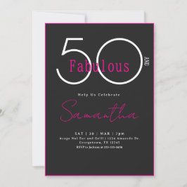 Modern Minimal Femtio och Fantastisk 50-årsdag Inbjudningar