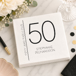 Modern Minimal Femtio och Fantastisk 50-årsdag Pappersservett