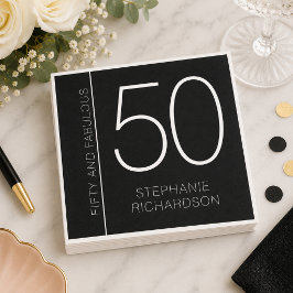 Modern Minimal Femtio och Fantastisk 50-årsdag Pappersservett