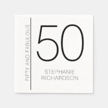 Modern Minimal Fifty and Fabulous 50th Birthday