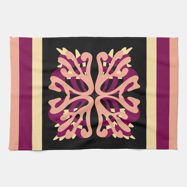 Modern Minimal Fold Art-hjärtan Kökshandduk (Horisontell)