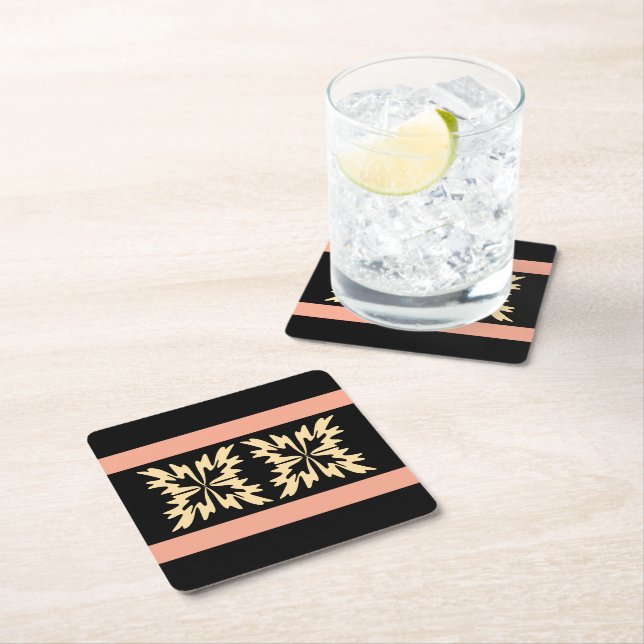 Modern Minimal Fold Art Löv Underlägg Papper Kvadrat (Insitu)