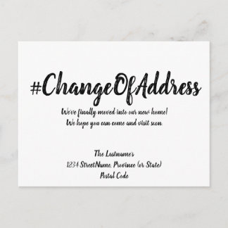 Modern minimal förändring av Adress Vykort