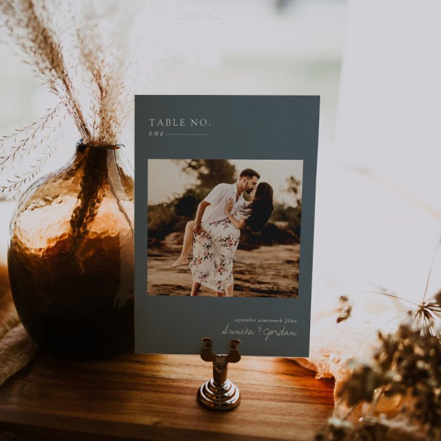 Modern minimal foto | Bordsnummer-kort Bordsnummer (Skapare uppladdad)