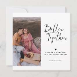 Modern minimal foto Bröllop spara datum