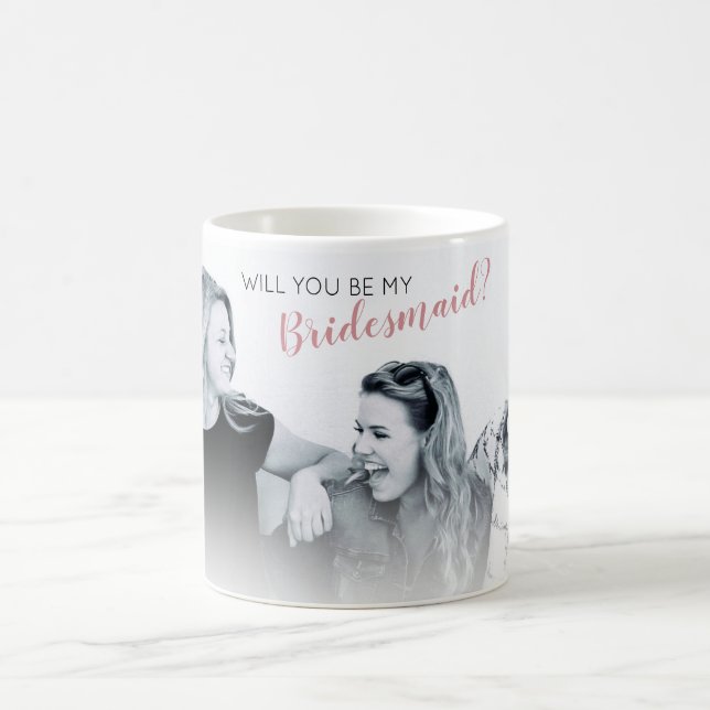 Modern minimal foto | Kommer du att bli min brides Kaffemugg (Center)
