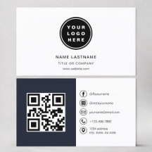 Modern minimal foto med QR Code Social Media
