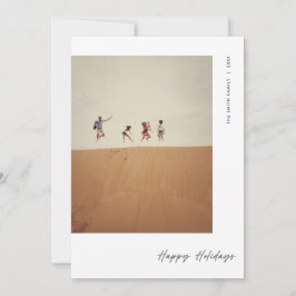 Modern Minimal Foto Navy Jul Julkort