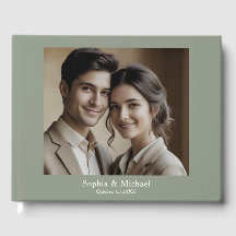 Modern Minimal Fotobok för Bröllopsgäster Mall