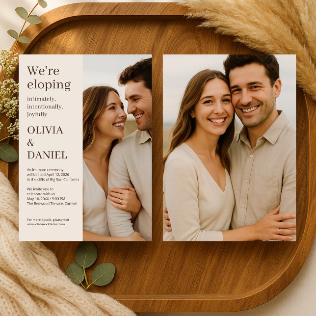 Modern Minimal Fotoflykt  Inbjudningar (Skapare uppladdad)