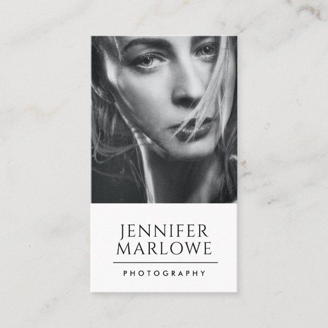 Modern minimal fotograf visitkort (Framsida)