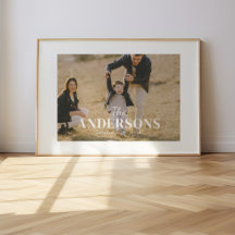 Modern Minimal Fotografi Anpassad Familjenamn