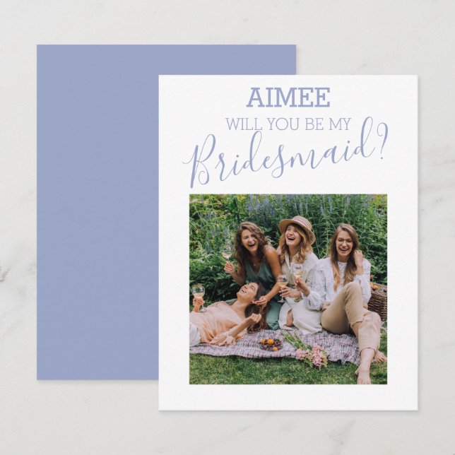 Modern Minimal Fotografi | Vill du vara min brudtj (Fram/baksida)