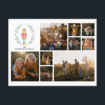 Modern minimal fotokollage - elegant jul helg vykort<br><div class="desc">Konstruktion för botanisk söt julfestiv helgdag</div>