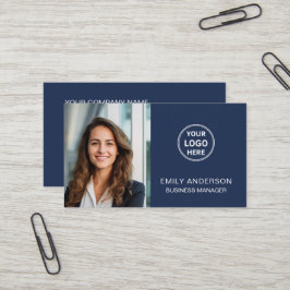 Modern Minimal Fotologo QR Professionell Visitkort