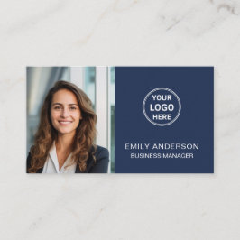 Modern minimal fotoLogotyp QR-Professionell Visitkort