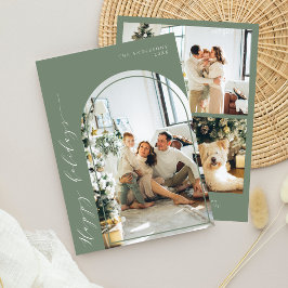 Modern minimal fotoöverföring av skript Glad helg Julkort