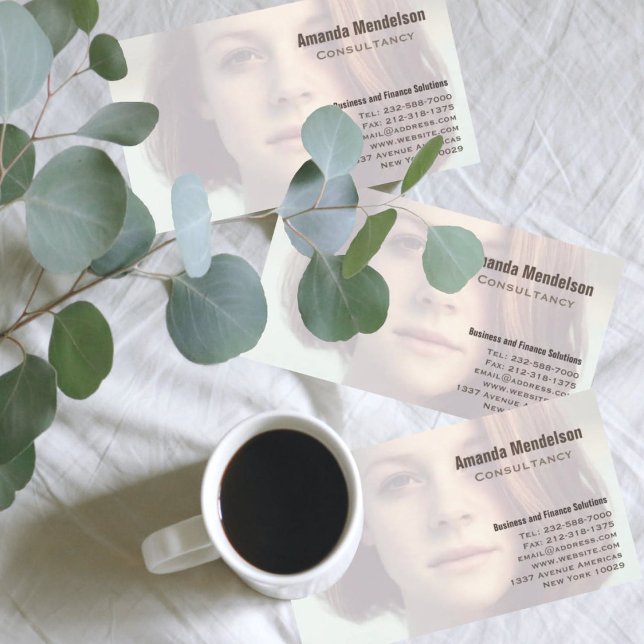 Modern minimal fotoövertäckning visitkort (Skapare uppladdad)