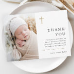 Modern minimal fotoutbildning i Guld Kor Tack Kort<br><div class="desc">Modern Minimal Baptism i Guld Kor Tack för ditt kort med enkel typografi och bild. Klicka på knappen Redigera om du vill anpassa designen med dina detaljer.</div>