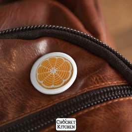 Modern Minimal Fresh Crochet Orange Slices Mönster Knapp