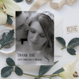 Modern minimal Fullt Bleed Photo Bröllop Tack