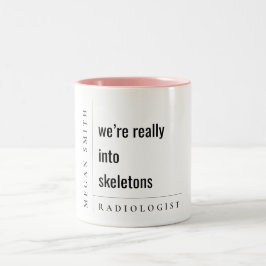 Modern Minimal Funny Motivational Radiolog Gift Två-Tonad Mugg