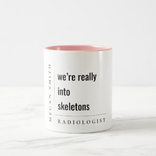Modern Minimal Funny Motivational Radiolog Gift Två-Tonad Mugg