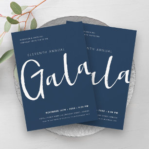 Modern Minimal GALA Company Navy & White Inbjudningar
