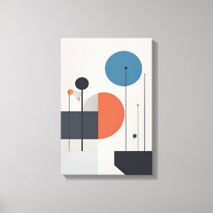 Modern minimal Geometric Abstrakt Art Canvastryck