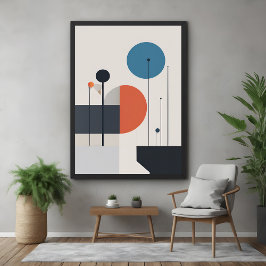 Modern minimal Geometric Abstrakt Art Poster