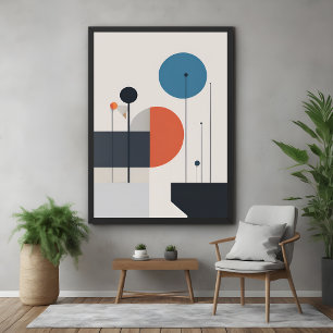 Modern minimal Geometric Abstrakt Art Poster