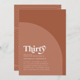 Modern minimal geometrisk terracotta-födelsedag