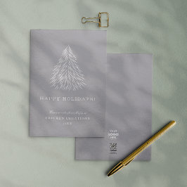 Modern Minimal Glad helg Corporate-jul Julkort