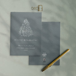 Modern Minimal Glad helg Corporate-jul Julkort