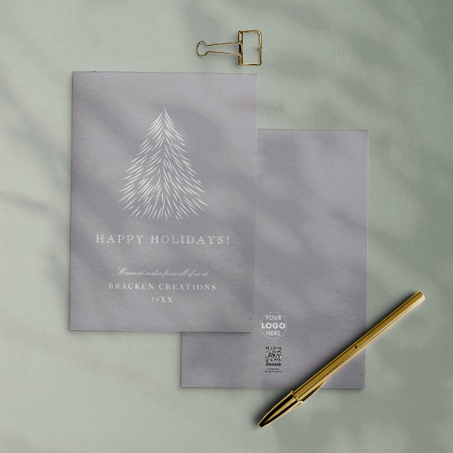 Modern Minimal Glad helg Corporate-jul Julkort (Skapare uppladdad)